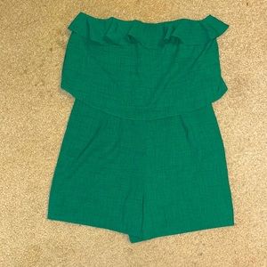 Kelly Green romper size large. Made by Glam